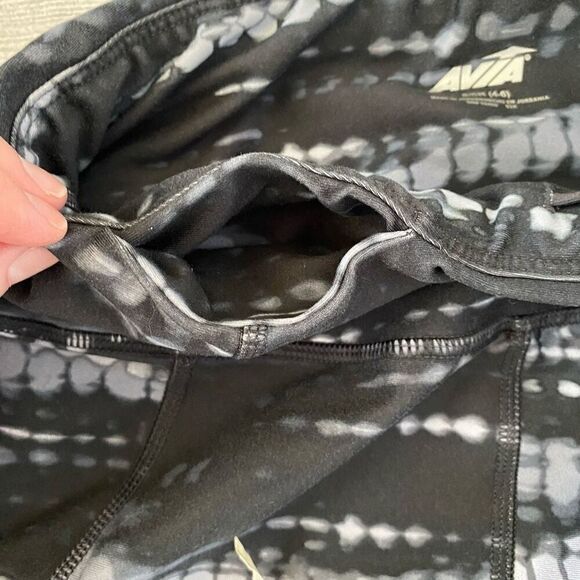 Avia women S pull on print leggings w/elastic waist black and white - Picture 6 of 10